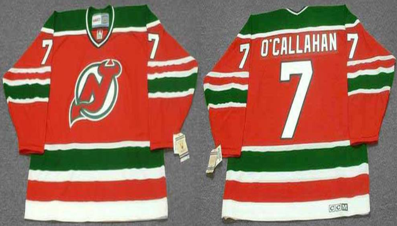 2019 Men New Jersey Devils #7 O Callahan red CCM NHL jerseys